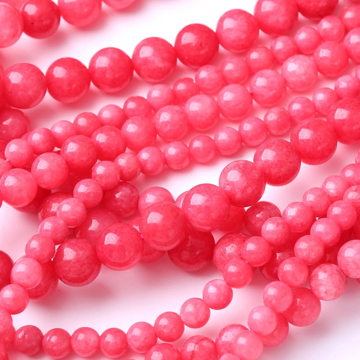 60PCS 6MM Natural Red Rhodonite Jade Stone Beads Round Loose Stone Beads for Jewelry Making DIY Energy Stone Healing Power Bracelet 15"