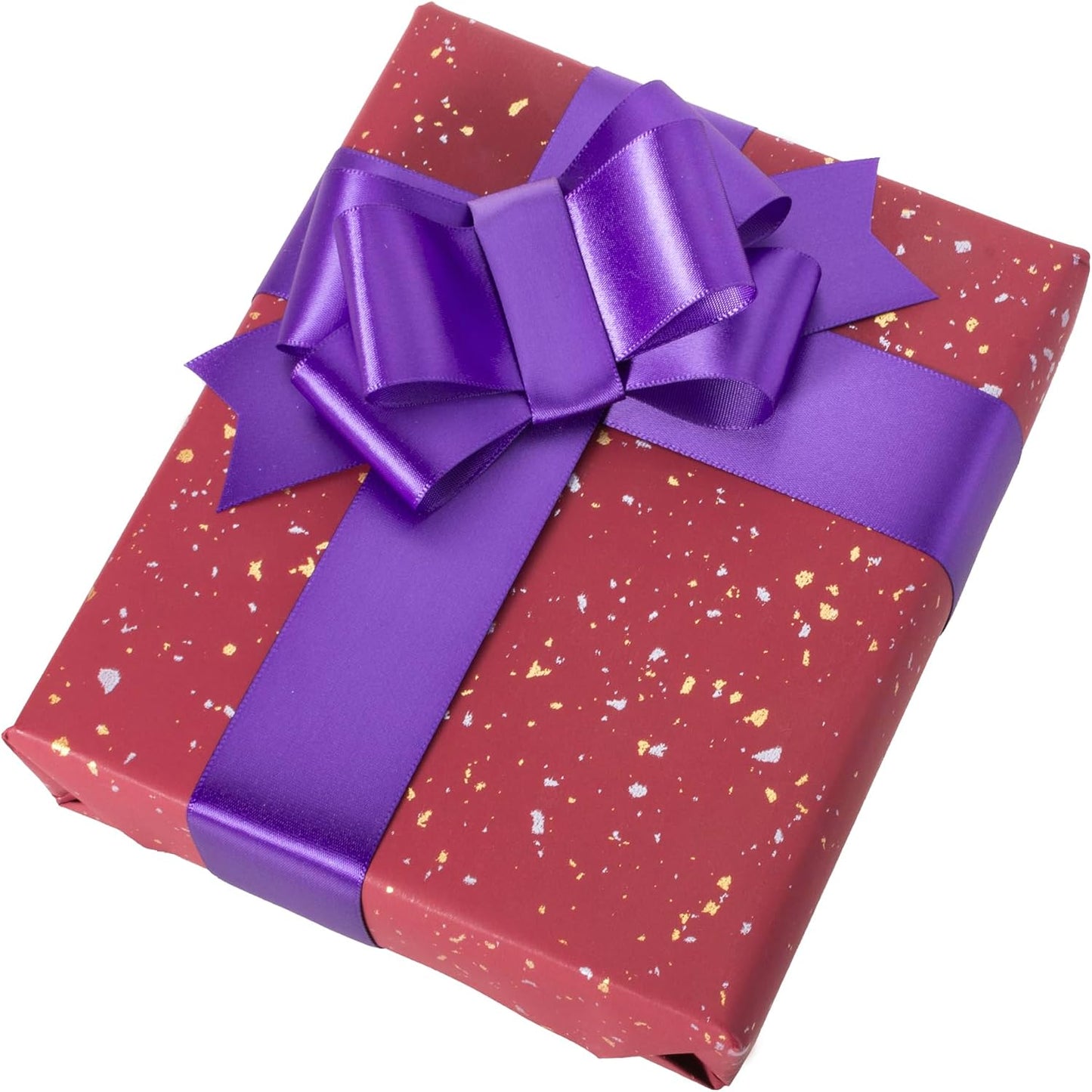 1-1/2 Inch Purple Ribbon, 50 Yards Craft Polyester Satin Ribbon Perfect for Gift Wrapping, Handmade Roses, Wedding Party Decorations and DIY Crafts