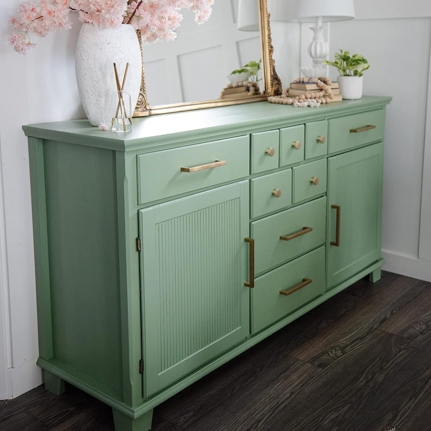 DWIL Matte Finish Furniture Paint - 5 Oz Wood Paint for Cabinets, Doors, Tables, and Dressers Refinishing - Water-Based, Non-Toxic & Odorless, Easy to Apply(French Light Green)-Trial Pack