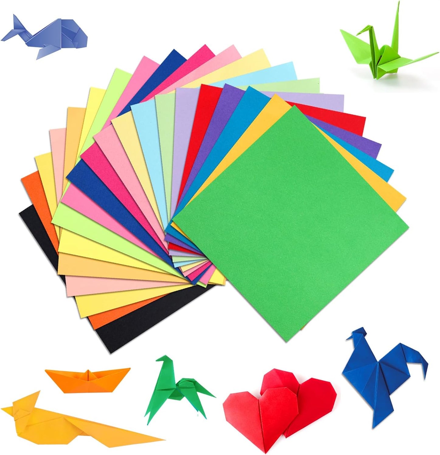Granhoolm 300 Sheets Origami Paper,20 Colors Origami Paper 8x8,Double Sided Color Oragami Papers for Paper Artists,Craft Enthusiasts,Kids DIY School Arts Crafts