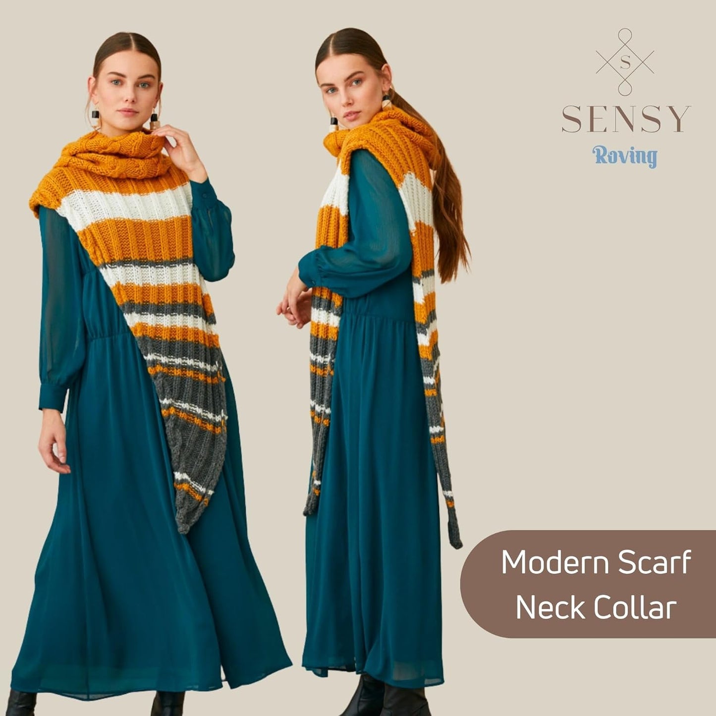 10 Skeins of Sensy Roving Yarn, 3.5 oz, 132 Yards, Gauge 5 Bulky (Baby Blue)