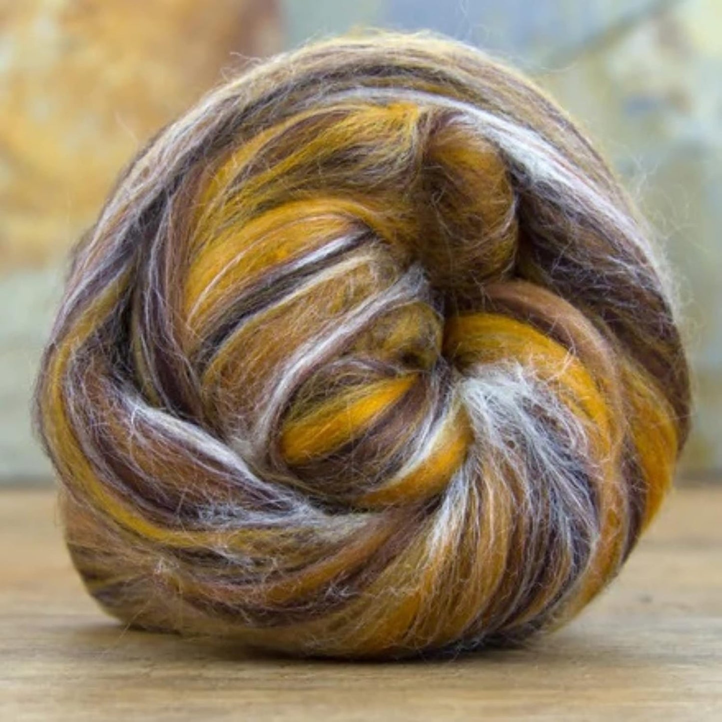 Revolution Fibers – Constellation Range Roving (8 Ounces) | Tonal Blend of 70% Dyed Merino and 30% Tussah Silk Combed Top | Soft Fiber for Felting, Spinning, Knitting (Lynx Starburst)