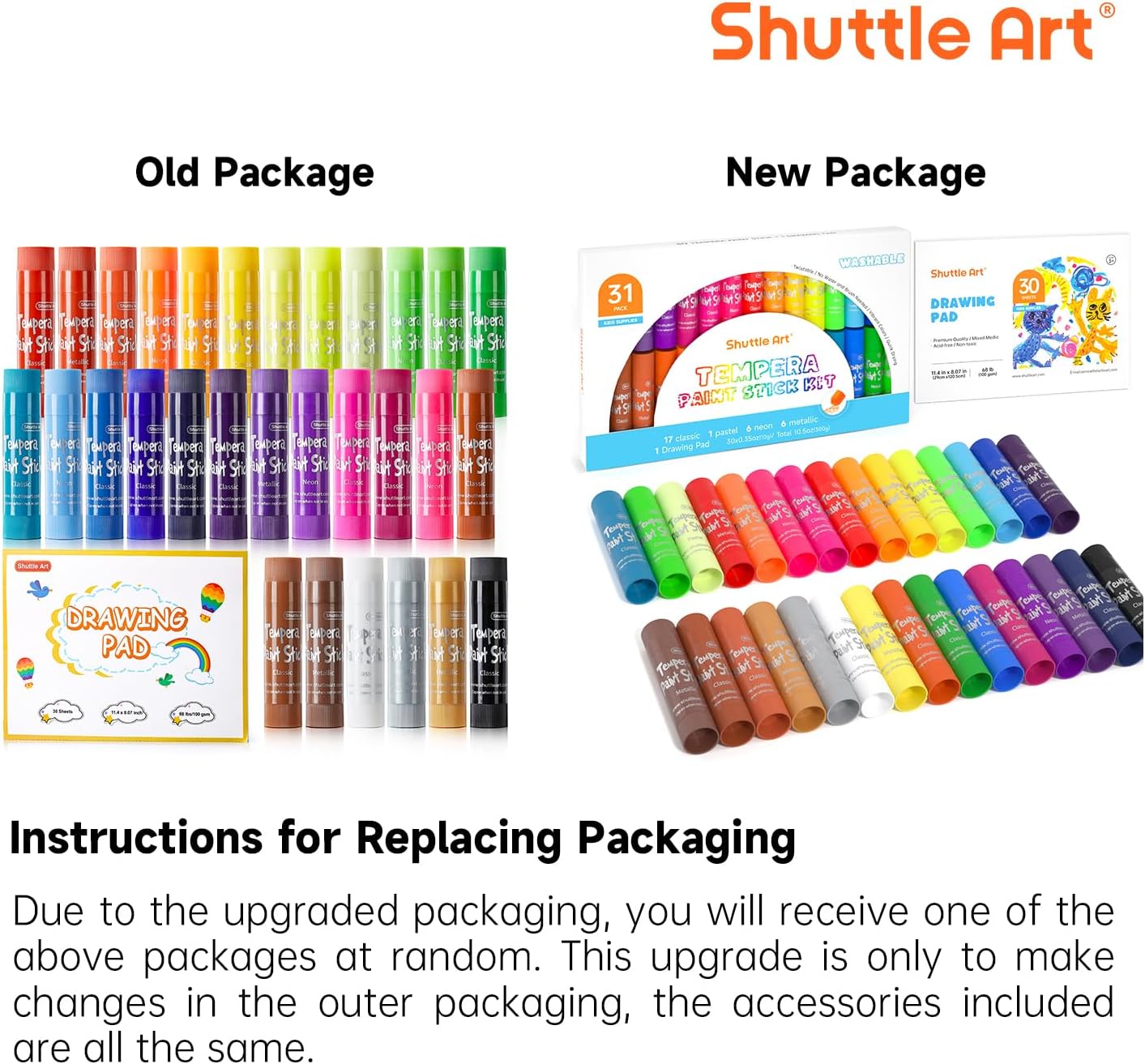 Tempera Paint Sticks, 30 Colors Solid Tempera Paint for Kids with 1 Drawing Pad, Super Quick Drying, Non-Toxic, Works Great on Paper Wood Glass Ceramic Canvas