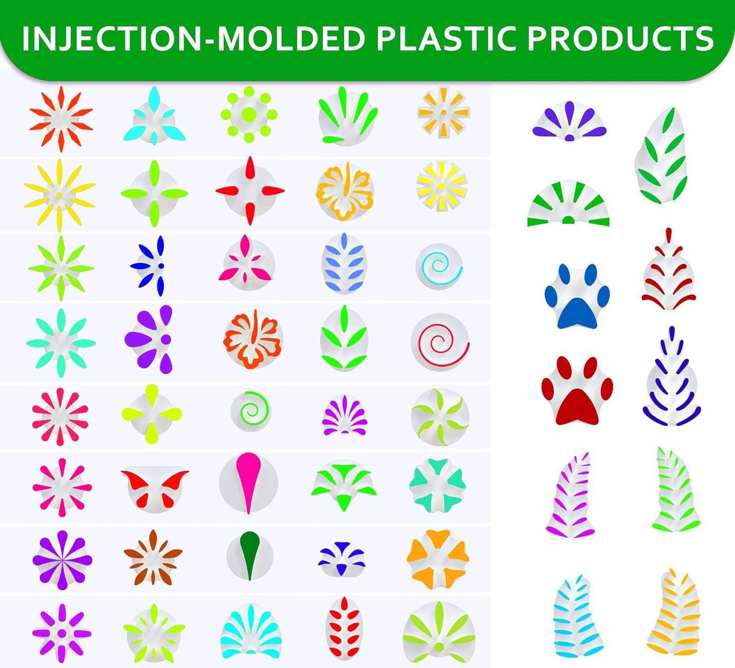 GEOCCI Flower Petal Tools for Dot Painting，50 Petal Shapes Dotting Tool，Mandala Dot Art Tools for Rocks，Embosssing Tools for Painting Dots （Purple）