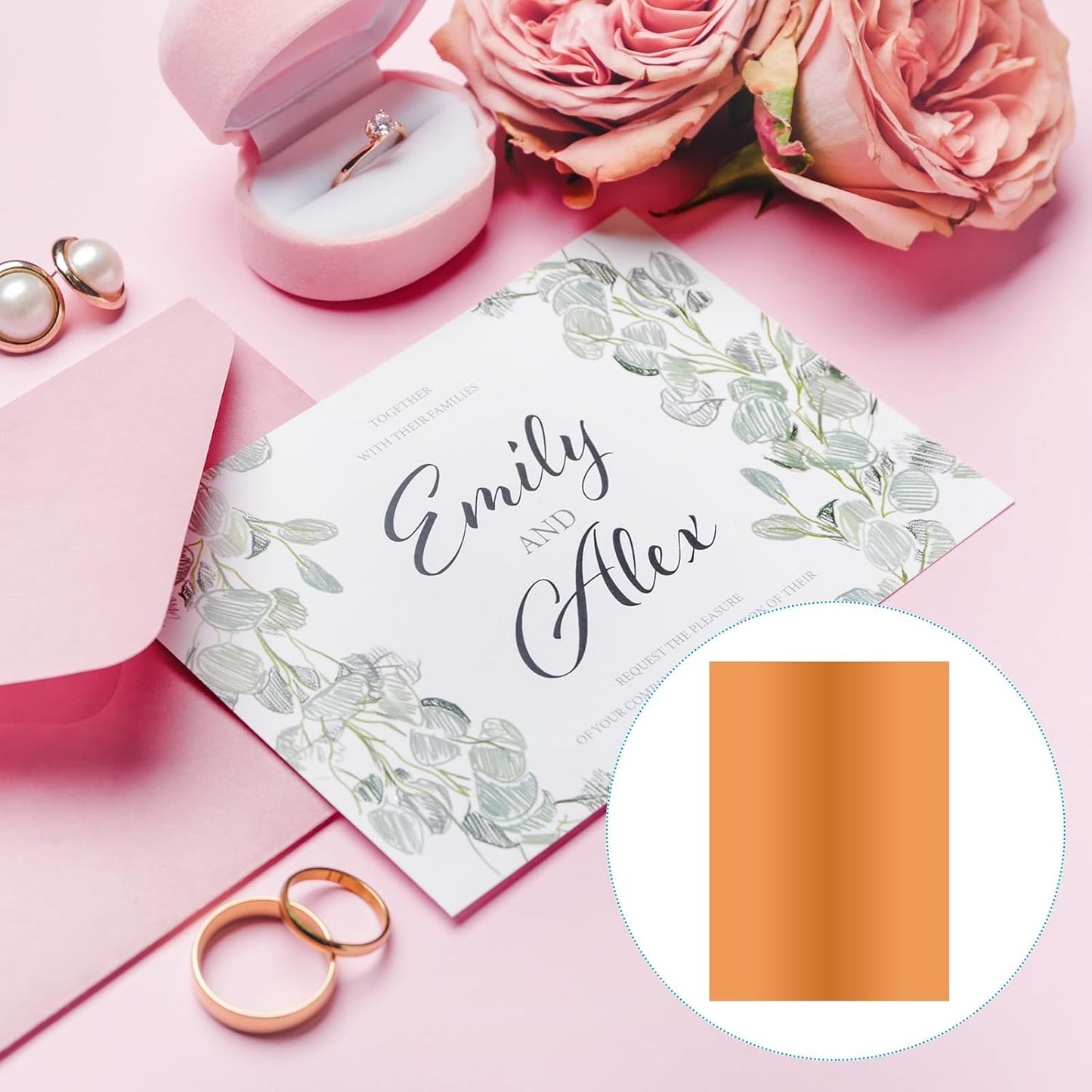 PATIKIL 11.7x8.3" Hot Stamping Foil Paper Sheet, 20 Sheets A4 Heat Transfer Hot Stamping Paper Foil for Leather DIY Logo Decor Craft Gift Package Scrapbook Card, Bronze