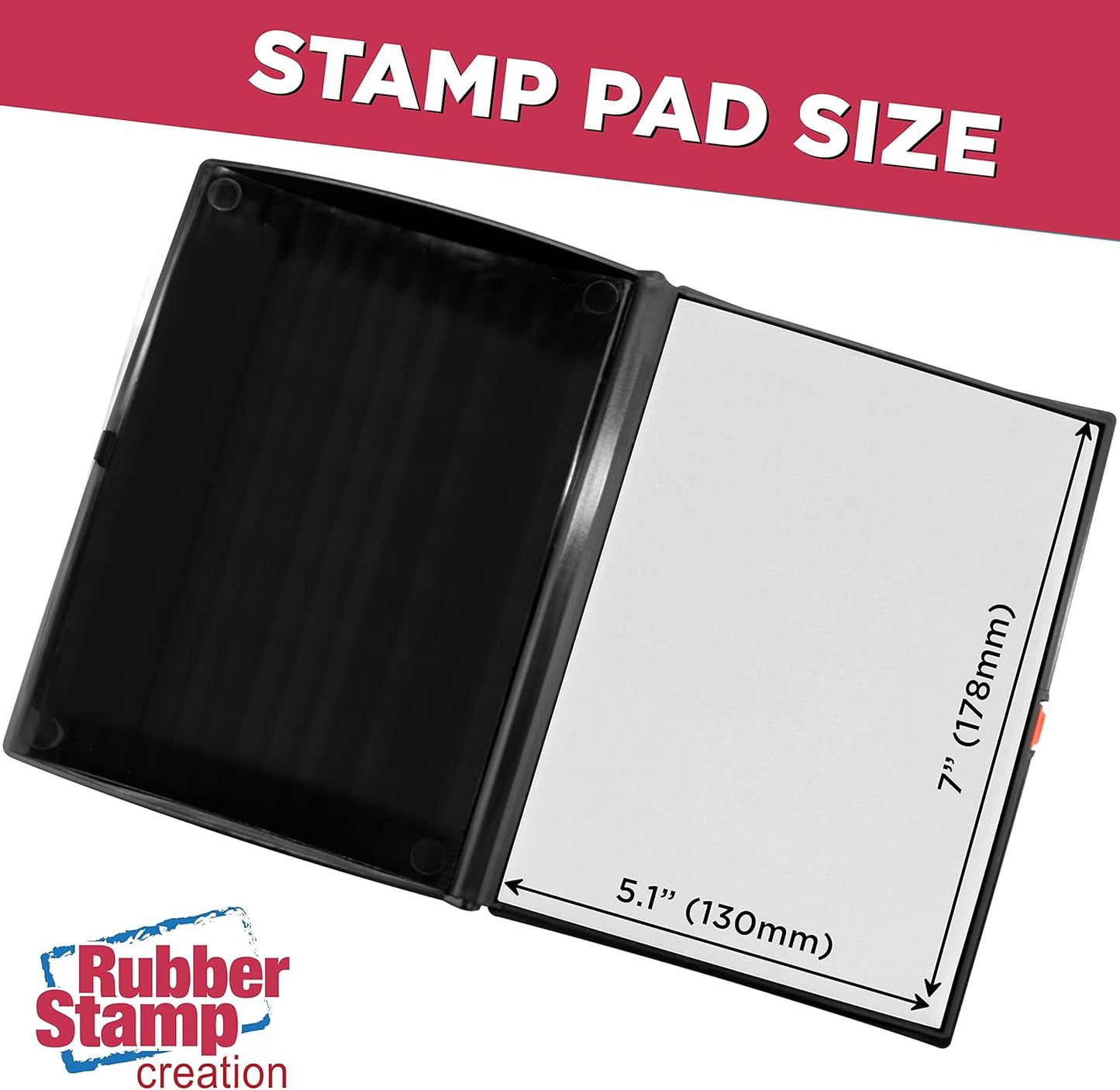 Large Premium Dry (No Ink) Stamp Pad - 5" by 7" - Quality Felt Pad