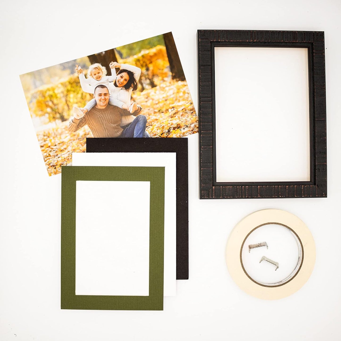 11x14 Mat for 8.5x11 Photo - Precut Dill Green Picture Matboard for Frames 11 x 14 Inches - Bevel Cut to Display Art 8.5 x 11 Inches - Acid Free Pack of 10 MATS with Backing Boards & Clear Bags