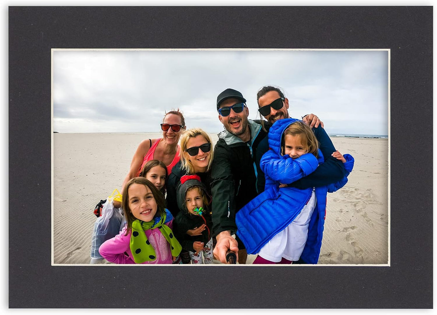 Poster Palooza 5.5x8.5 Mat for 8.5x11 Frame Acid-Free Kit with Backing Board Clear Bags Black 5.5x8.5 Photo Matte Made to Fit a 8.5x11 Picture Frame Matboard for Framing, Pack of 25 Mats