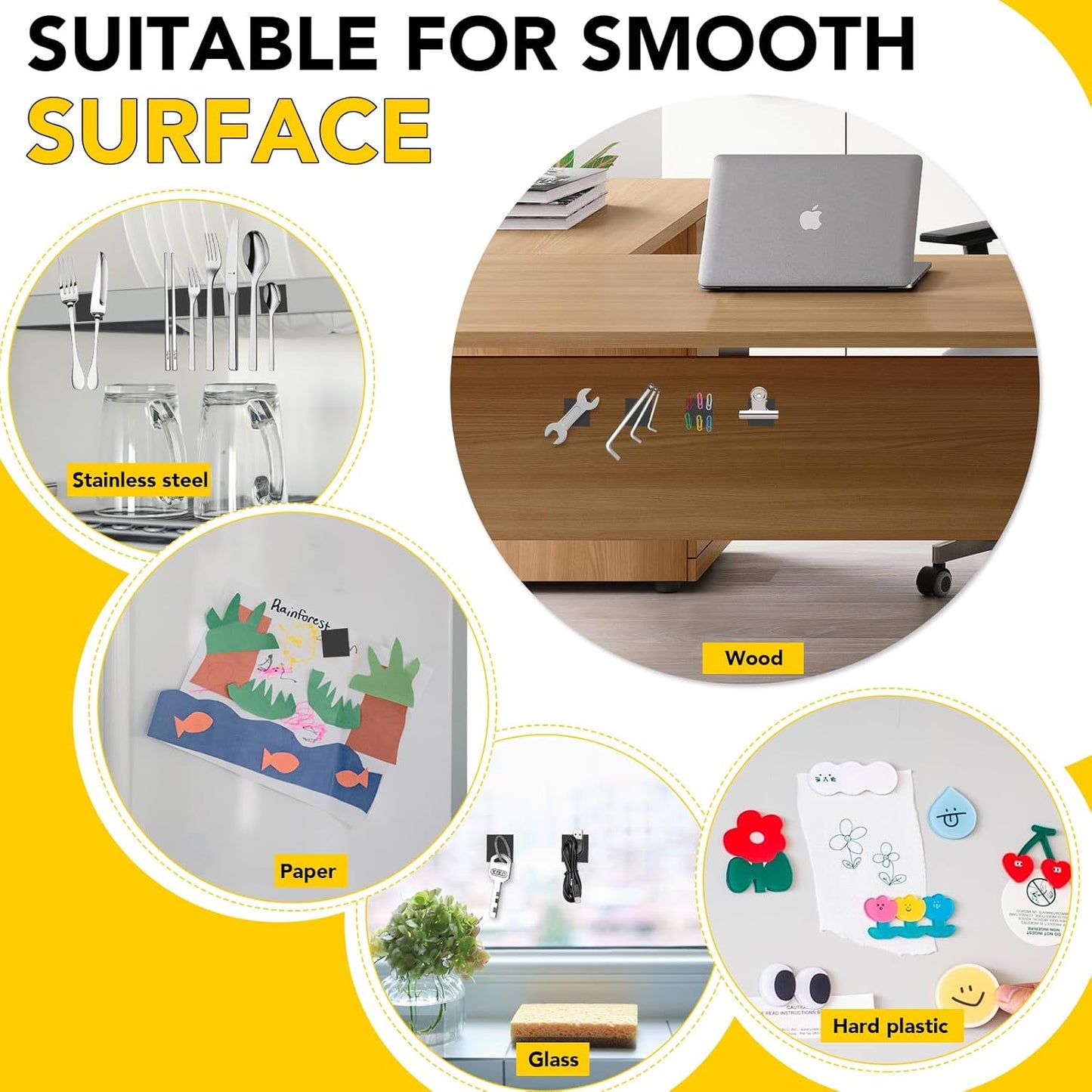 DIYMAG Magnets with Adhesive Backing,300Pcs Adhesives Magnet Squares for Whiteboard Crafts Small Magnetics Tape Magnetic Sheets Magnetism Strips Stickers for Classroom Refrigerator 0.8 x 0.04inch