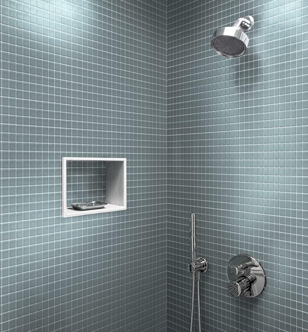 1"x1" Chic Gray Matte Finished Glass Mosaic Tile (9.67 Sq ft- Box of 10 Sheets)