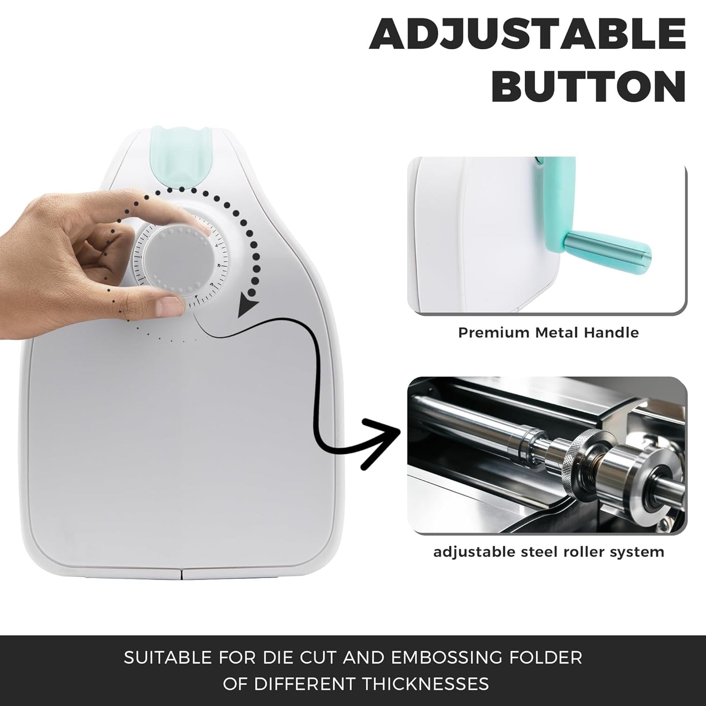 Find Scraplooms Adjustable 9 inch Die Cutting Machine Kit,Embossing Machine for Cardmaking,Scrapbooking (9 inch Adjustable)