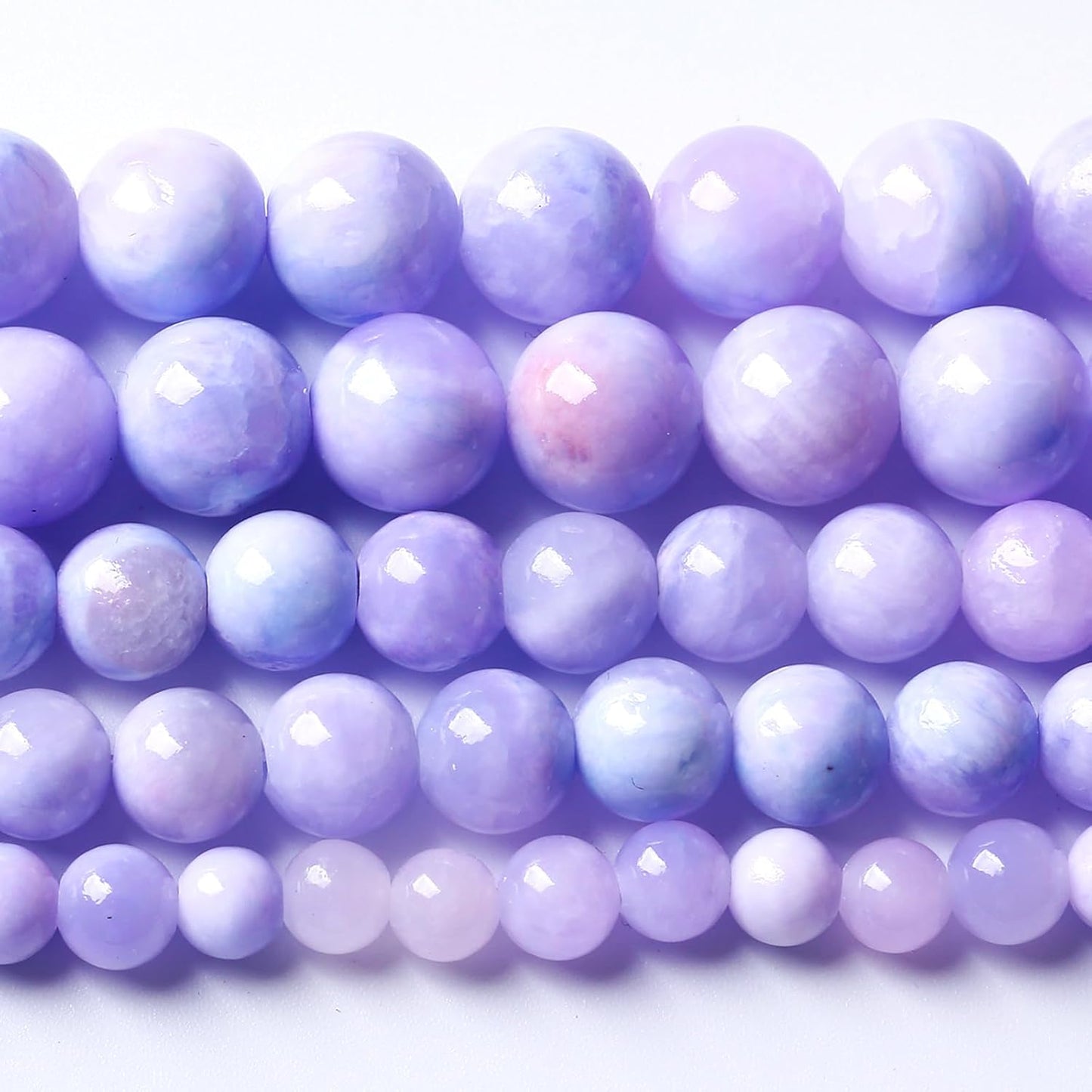 Galaxy Starry Purple Persian Jade Stone Beads Gem Round Loose Beads for Jewelry Making DIY Bracelet 180pcs 4mm 2 Strands 32"