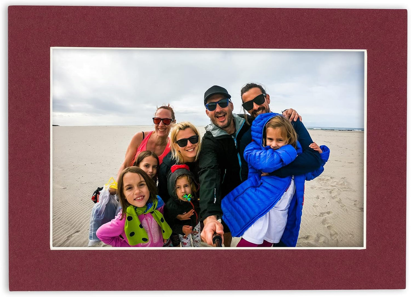5.5x8.5 Mat for 8.5x11 Frame - Precut Mat Board Acid-Free Maroon 5.5x8.5 Photo Matte For a 8.5x11 Picture Frame, Premium Matboard for Family Photos, Show Kits, Art, Picture Framing, Pack of 10 Mats