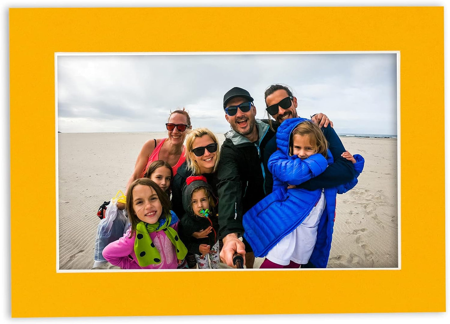 Pack of 25 Acid Free 11x14 Mats Bevel Cut for 8.5x11 Photos - Golden Orange Precut Matboards For Pictures, Photos, Framing - 4-ply Thickness