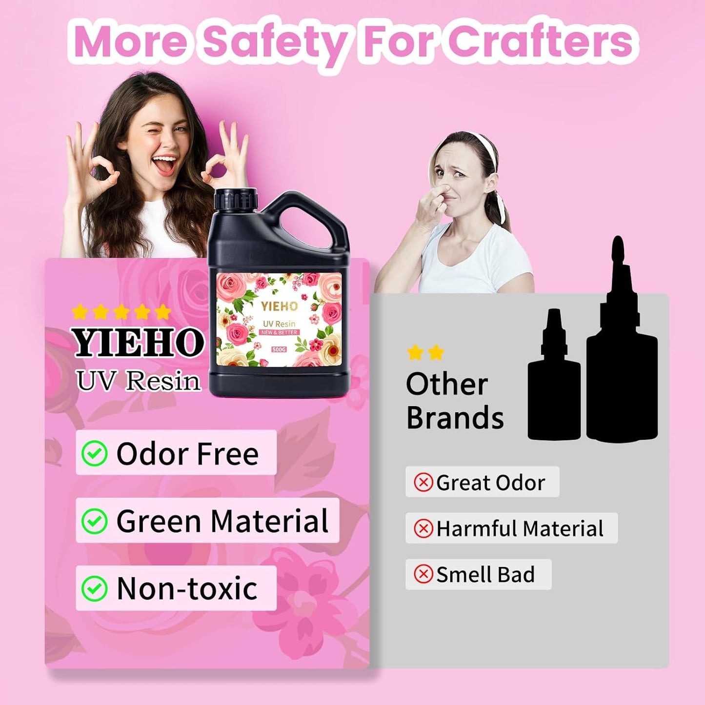 UV Resin 1500g -Bulk Upgraded Crystal Clear Hard UV Fast Curing Epoxy Resin Supplies for Craft Jewelry Making with Sticks and Gloves