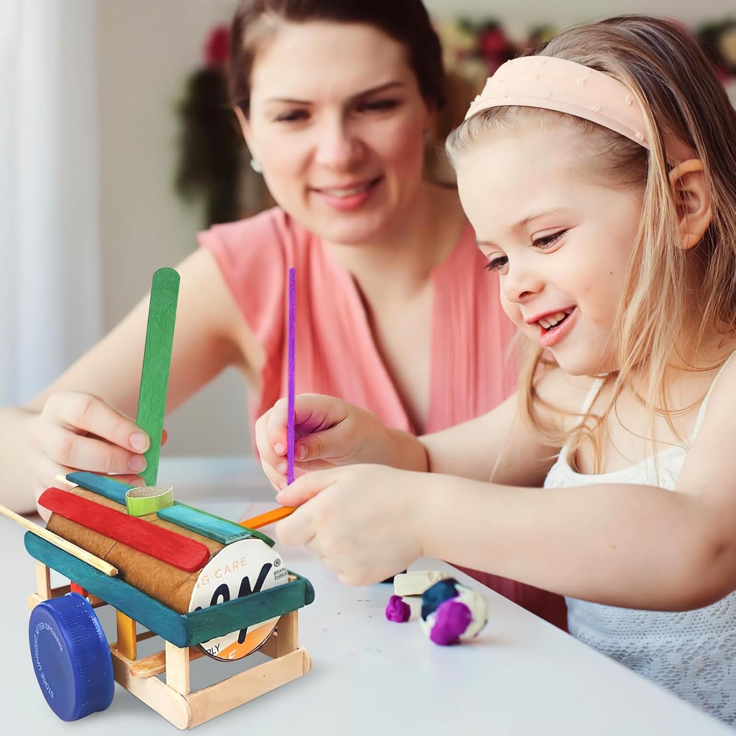 WISYOK 180 Pcs 6' Colored Jumbo Wooden Craft Sticks - Rainbow Wooden Popsicle Sticks for Creative Designs or Kids Education, Home Art Projects