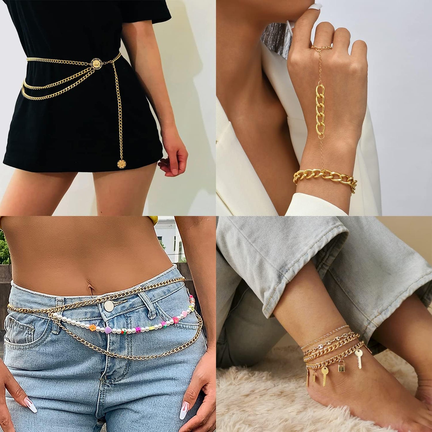 Jishi 16ft Aluminium Curb Chain Roll, Thick Twisted Chain Links, Gold Plated Metal Craft Chain Curb Link Chain Spool for Jewelry Making Necklace Bracelet DIY Crafts, Jewelry Making Findings Supplies