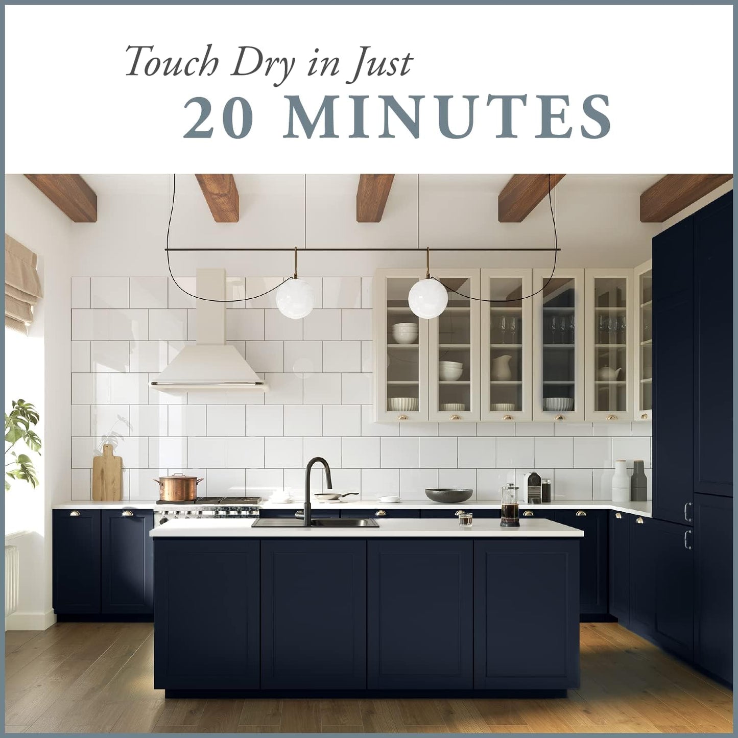 AMY HOWARD AT HOME Chalk-Based One Step Paint for Furniture, Cabinetry, Decor, Finish, and More | No Stripping, Sanding, or Priming | Dark Base | 32 Ounce | Lady Singing Blues