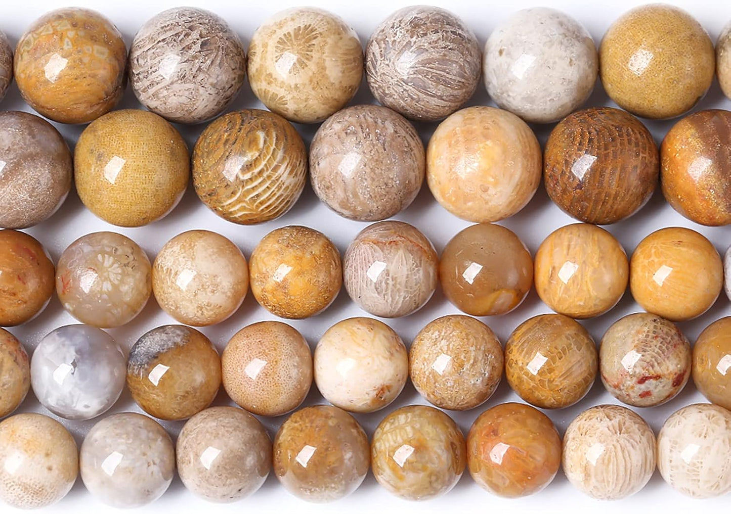 90pcs 4mm Natural Coral Jade Chrysanthemum Stone Beads Round Loose Beads for Jewelry Making,DIY Bracelet Necklace (Chrysanthemum Stone, 4mm)