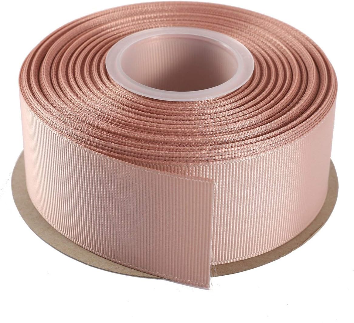 ITIsparkle 11/2" Inch Grosgrain Ribbon 25 Yards-Roll Set for Gift Wrapping Cake Decoration Party Favor Hair Braids Hair Bow Baby Shower Decoration Floral Arrangement Craft Supplies, Vanilla Ribbon