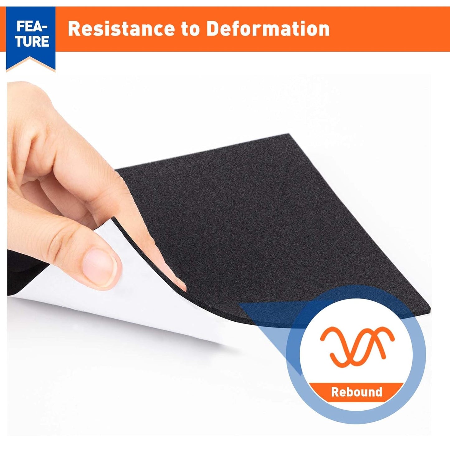 MAGZO 20Pcs Adhesive Foam Padding 1/16 in Thick X 4 in X 4 in,Closed Cell Foam Sheets Neoprene Rubber Self Stick Pads Anti Vibration Pads,Black (4in x 4in x 1/16in, 20Pcs)