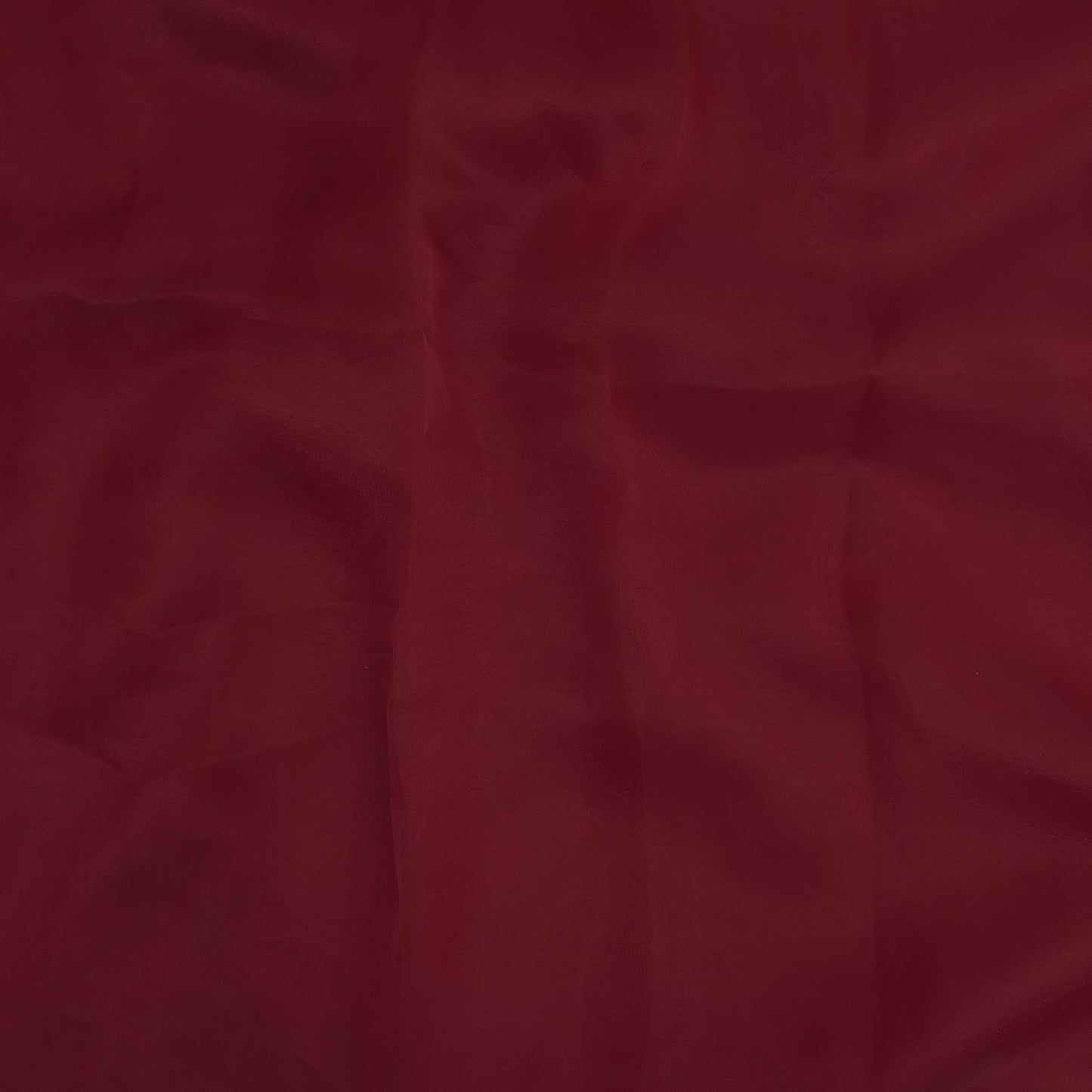 Organza Fabric 5 Yard Bridal Solid Sheer Organza Fabric Bolt for Wedding Dress, Fashion, Crafts, Decorations Silky Shiny Organza 44" - (5 Yard, Burgundy)