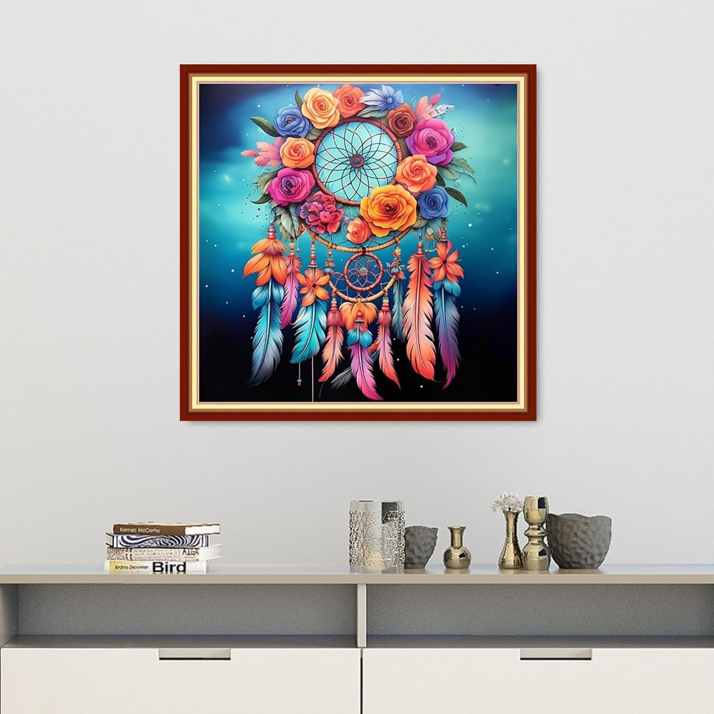 Dooxvey Cross Stitch Kits for Adult Beginners - Full Range of Stamped Kits, Needlepoint & Embroidery Kits - 11CT Cross Stitch Patterns: Colorful Wind Chime, 18x18 inch