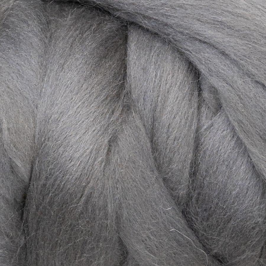 Colored Natural Wool roving, 1 lb. Best Wool for Needle Felting, Wet Felting, handcrafts and Spinning. (Graphite, 1 lb)
