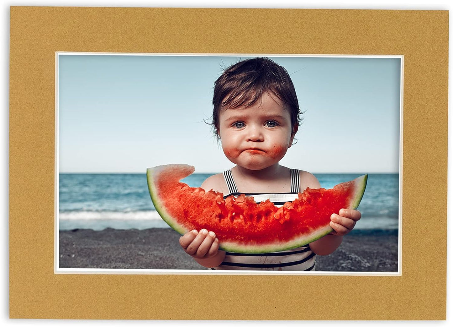 11x14 Mat for 8.5x11 Photo - Precut Rattan Beige Picture Matboard for Frames Measuring 11 x 14 Inches - Bevel Cut Matte to Display Art Measuring 8.5 x 11 Inches - Acid Free Pack of 100 MATS