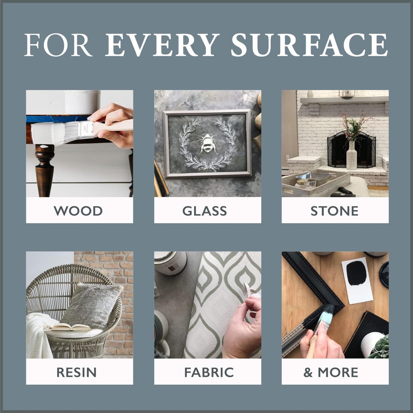 AMY HOWARD AT HOME Chalk-Based One Step Paint for Furniture, Cabinetry, Decor, Finish, and More | No Stripping, Sanding, or Priming | Ultra-Light Base | 16 Ounce | Nottoway