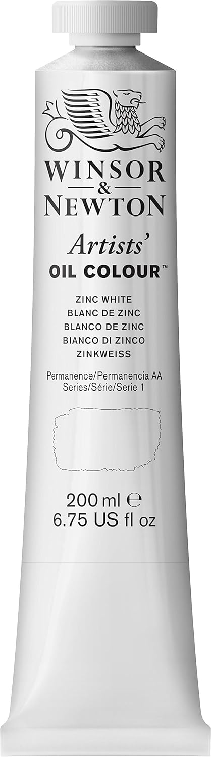Winsor & Newton Artists' Oil Color, 200ml (6.75 oz) Tube, Zinc White