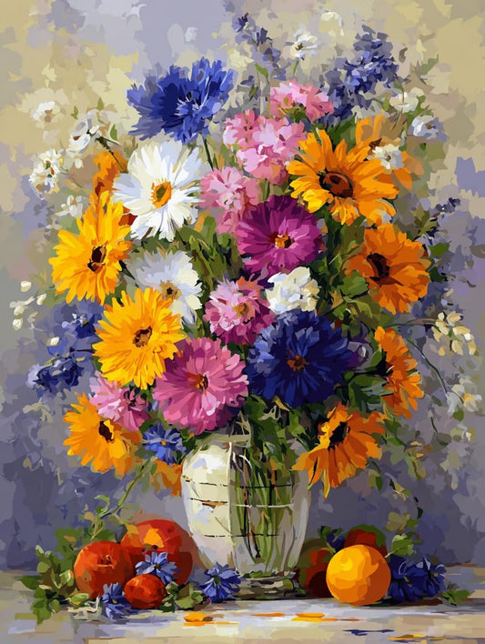 Moohue 14 ct Counted Cross Stitch Kits for Adults Flowers Cross Stitch Patterns Stamped Printed Cross Stitch Kits (Flowers 8)