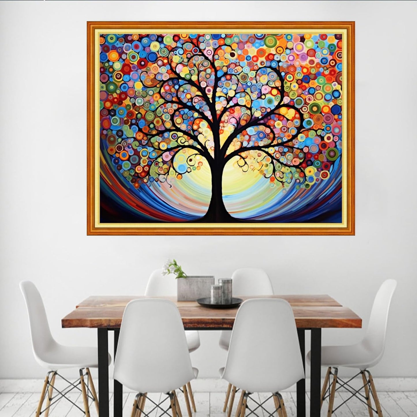 Dooxvey Cross Stitch Kits for Adults Beginners,Full Range of Cross-Stitch Stamped Kits Needlepoint Kit for Beginners Embroidery Kits 11CT Crossstitch Patterns-Magic Starry Sky Tree 16x20 inch