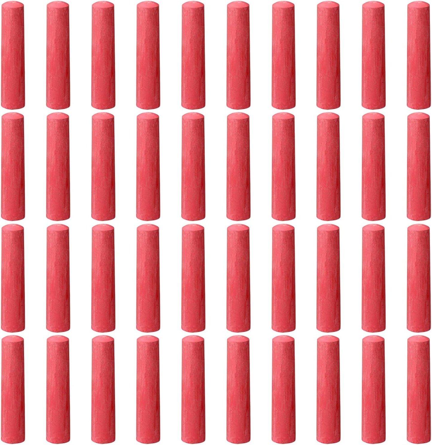 40 Pcs Sidewalk Chalks for Kids Non Toxic Jumbo Chalk for Party Gift Outdoor Art Classroom Play Painting (Red)