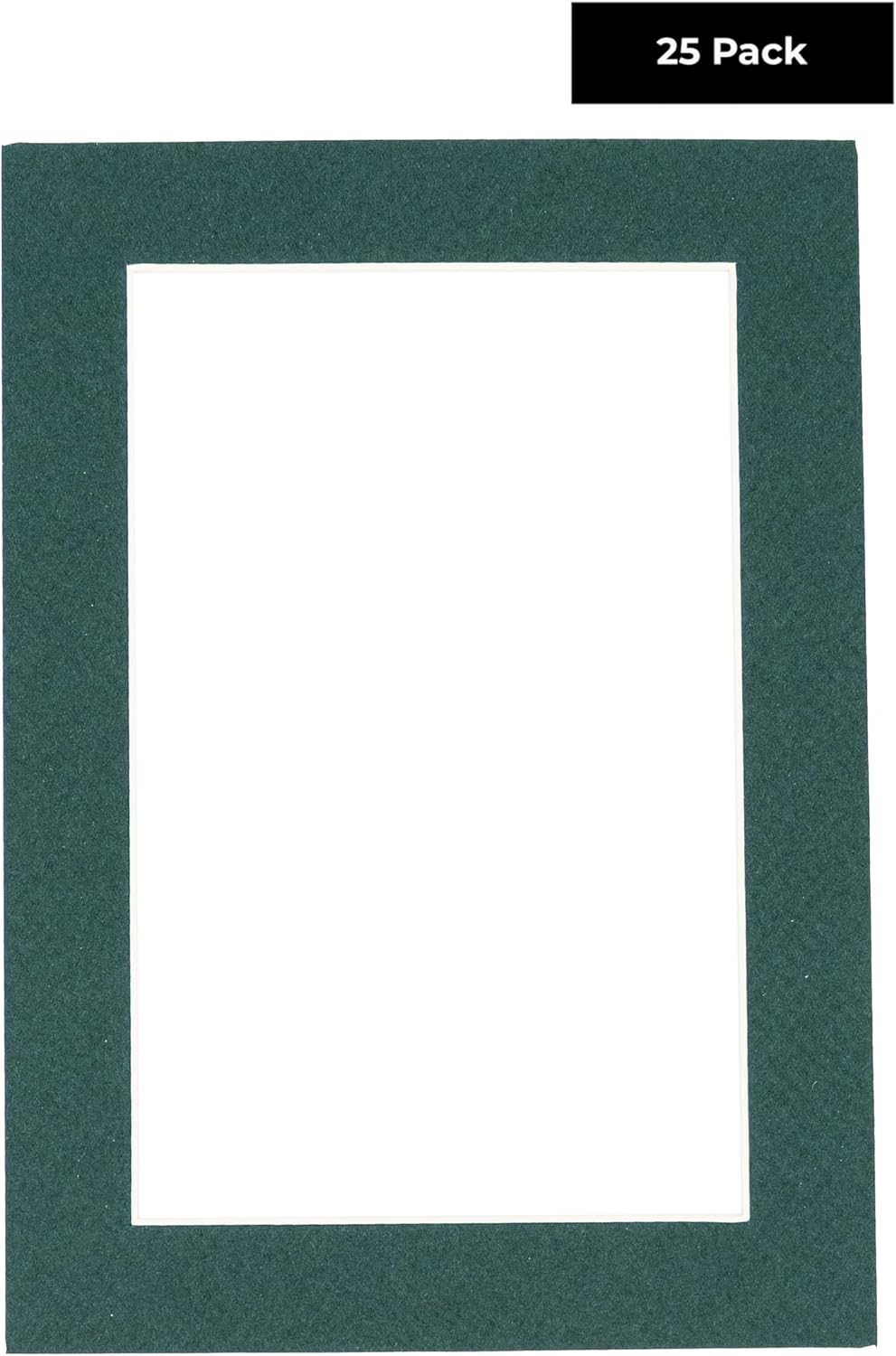 Pack of 25 Acid Free 11x14 Mats Bevel Cut for 8.5x11 Photos - Forest Green Precut Matboards For Pictures, Photos, Framing - 4-ply Thickness