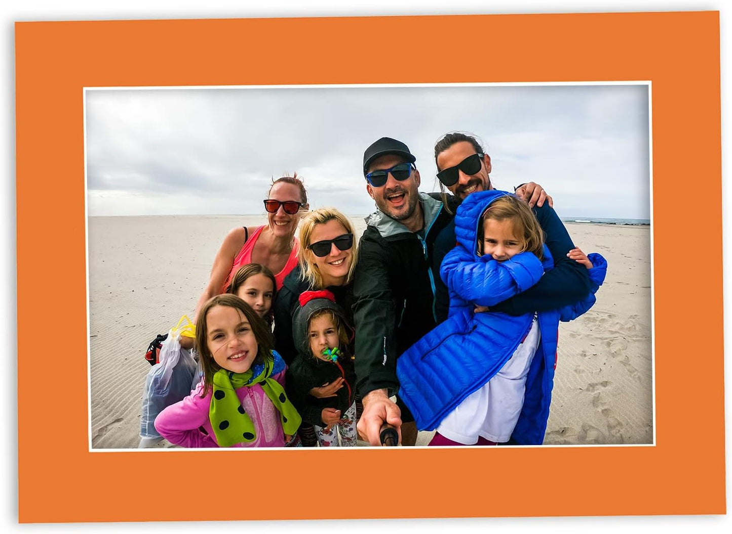 5x7 Mat for 8.5x11 Frame - Precut Mat Board Acid-Free Orange 5x7 Photo Matte Made to Fit a 8.5x11 Picture Frame, Premium Matboard for Family Photos, Show Kits, Art, Picture Framing, Pack of 1 Mat
