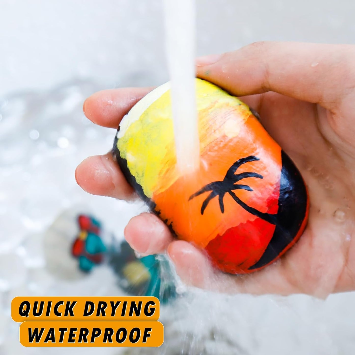 Black Paint Pens Paint Markers - 8 Pack Permanent Quick Dry Waterproof Marker Pens for Rocks Wood Fabric Plastic Canvas Glass Mugs Metal Tire Stone