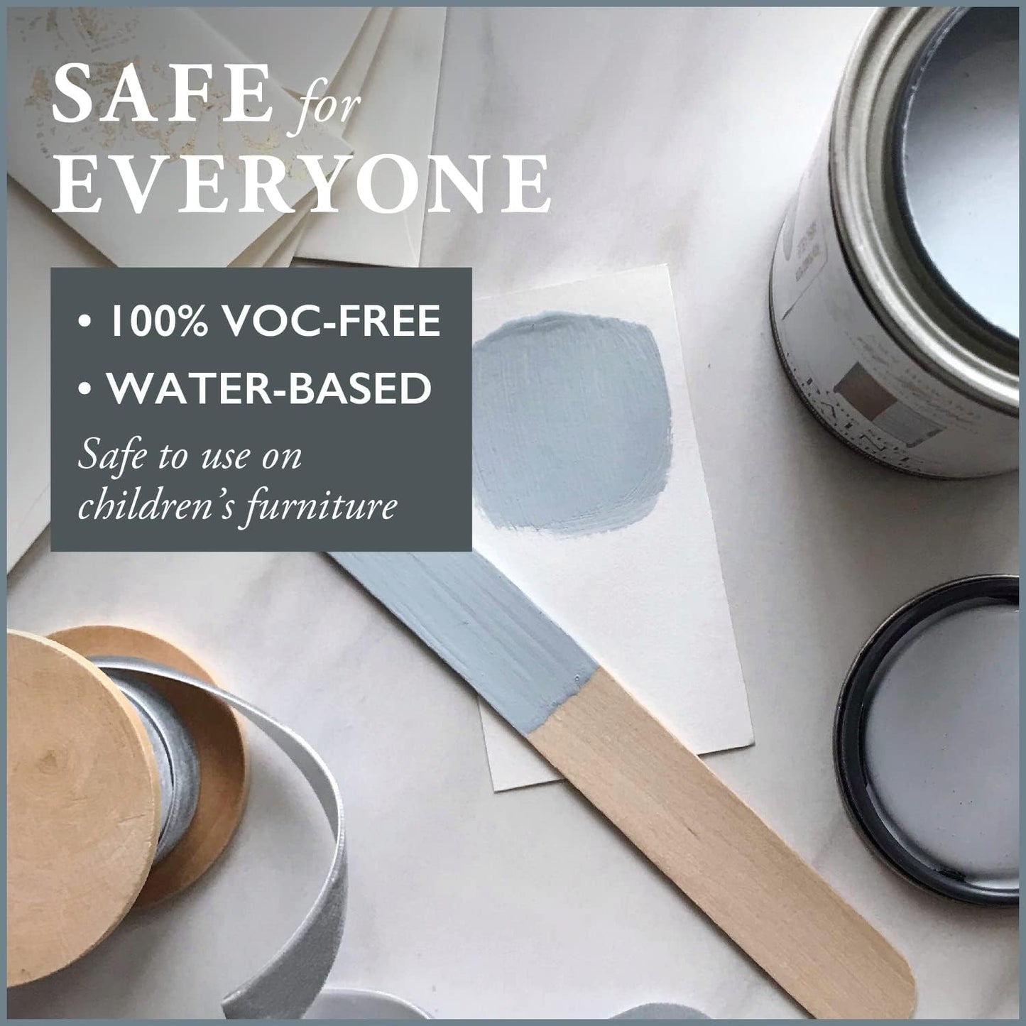 AMY HOWARD AT HOME Chalk-Based One Step Paint for Furniture, Cabinetry, Decor, Finish, and More | No Stripping, Sanding, or Priming | Ultra-Light Base | 16 Ounce | Ambala Blue