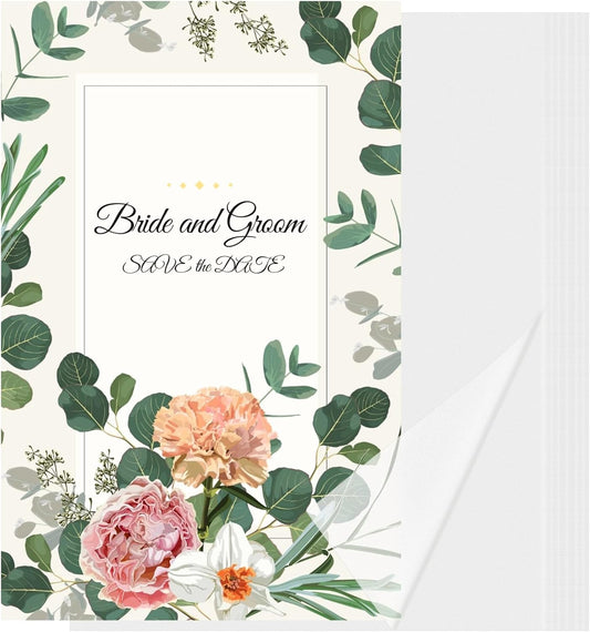 130 Pcs Vellum Translucent Paper 8.5 x 11 inches Tracing Vellum Invitation Paper for Vintage Greeting Card Overlays, Lanterns, Envelope Sketching Crafting Scrapbooking, Journaling (93gsm/63lb)