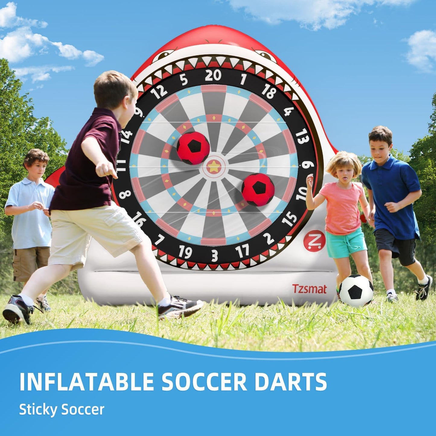 Inflatable Game Outdoor Giant Dartboard for Soccer Large Carnival Games Giant Outdoor Game-Fun Sports Games for Kids Adults, Backyard, Garden, Party, Summer Outdoor Play