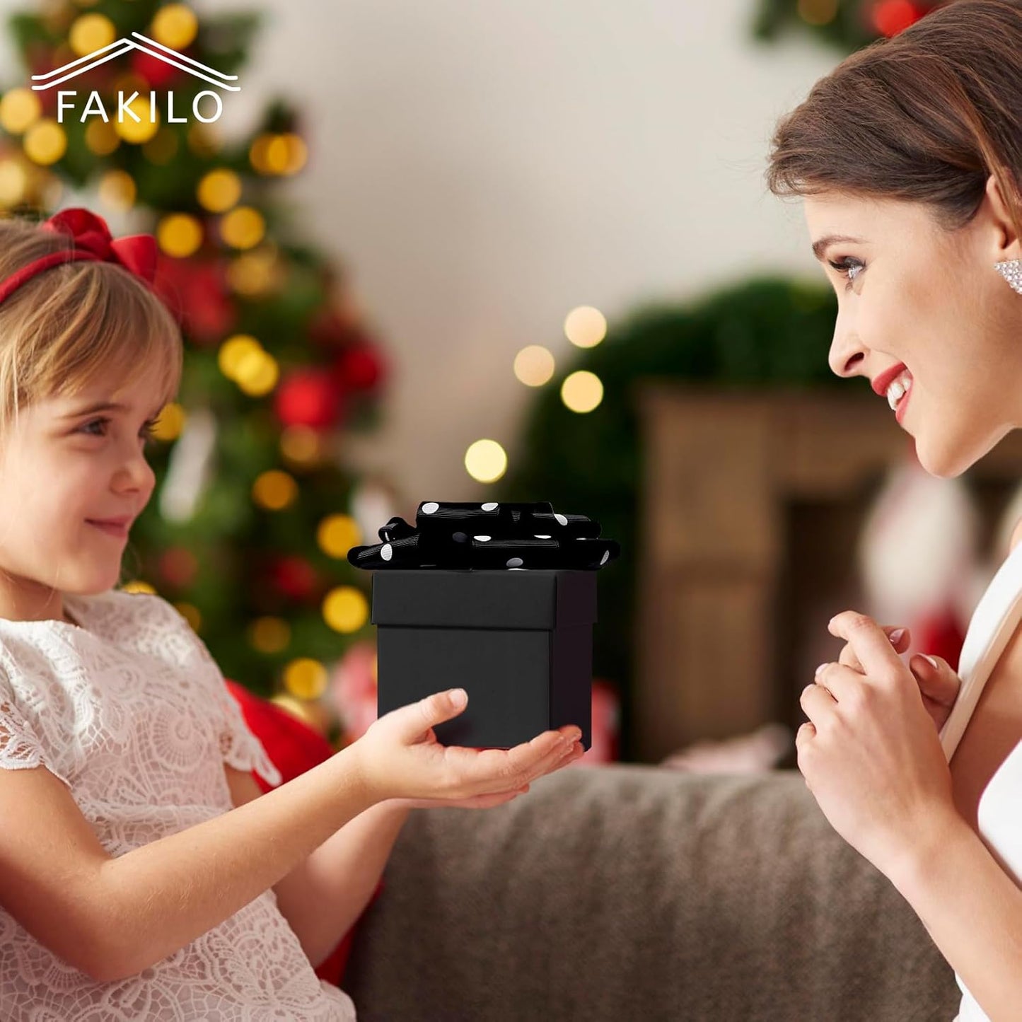 Polka Dot Grosgrain Ribbon 1.5 Inch, 25 Yards Spool Black and White Dot Craft Ribbon for Christmas Gift Wrapping DIY Crafts Hair Bows Wedding Party Decor Sewing and Home Decoration