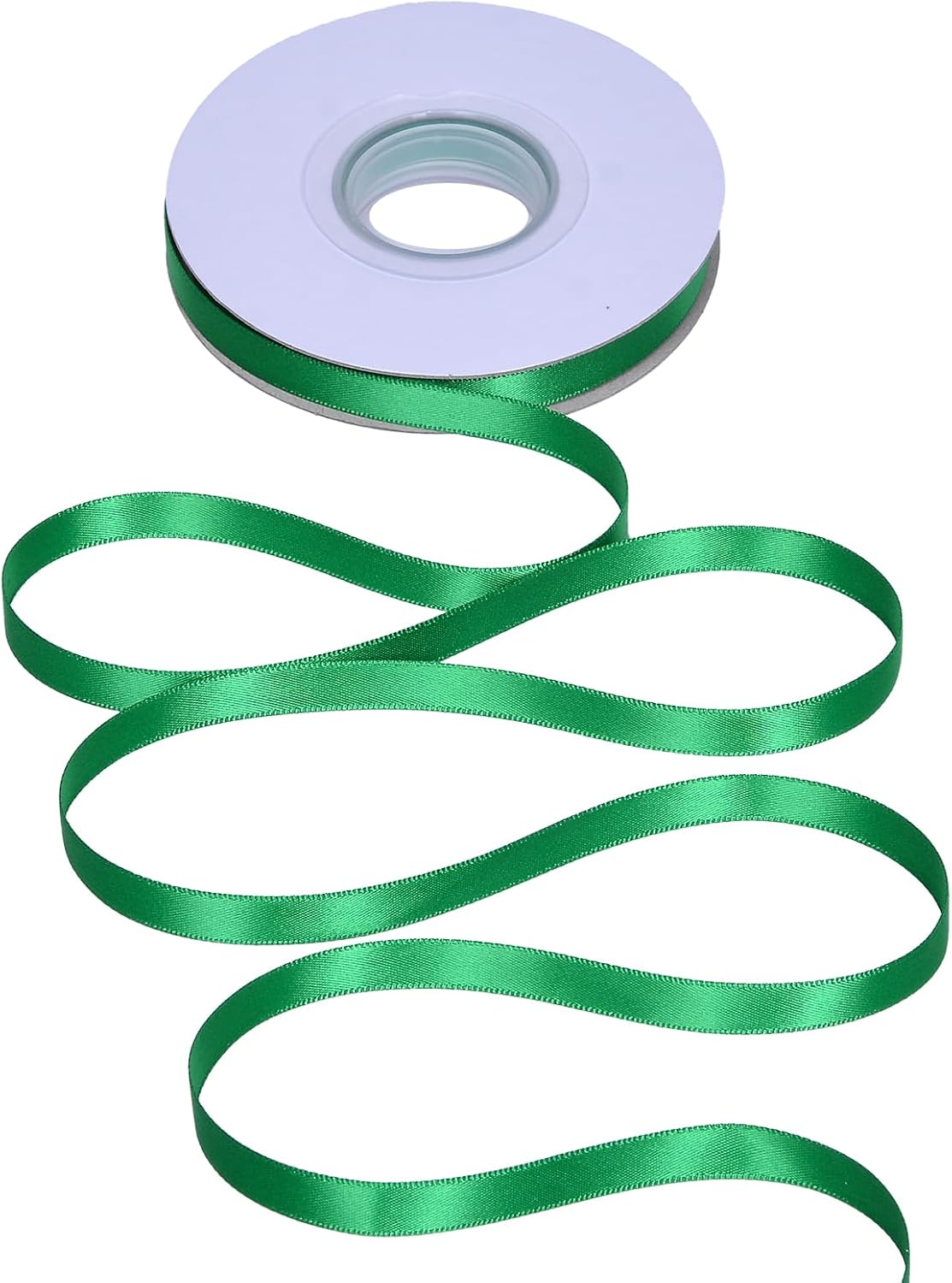YAMA Green Double Faced Satin Ribbon 3/8 Inch 25 Yards Thin Green Ribbon for Gift Wrapping Crafts Hair Bows Wedding Party Decoration