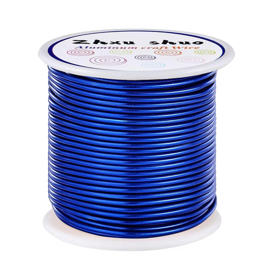 12 Gauge(2mm) Aluminum Wire 35 Yards Anodized Metal Wire for Bonsai Armature Crafting Sculpting Jewelry Craft Making Beading Floral (Blue, 12 Gauge)