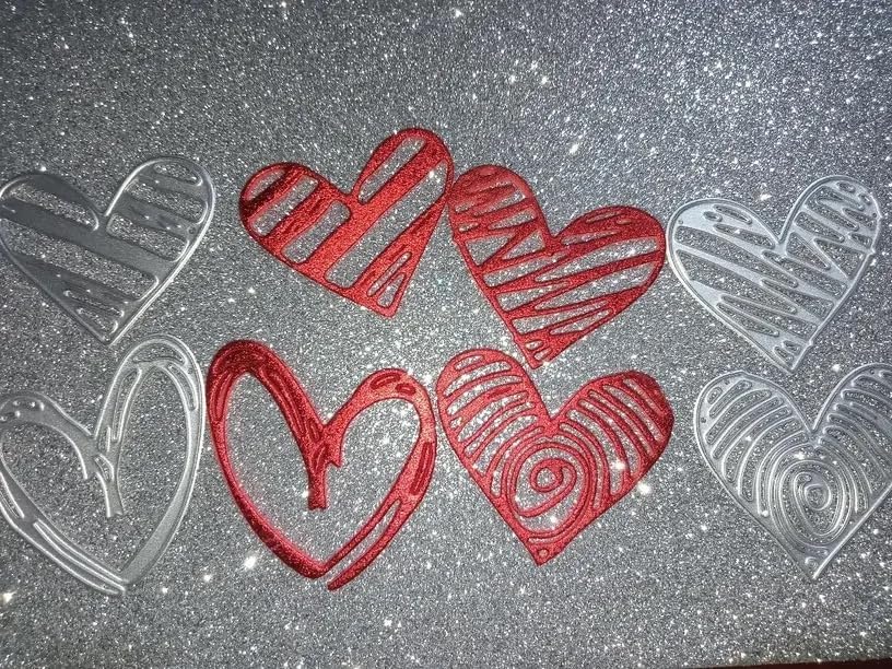 Lapoo Festivals Metal Cutting Die for Scrapbooking - Durable, Cut Stencils for DIY Scrapbook Photo Album Decorative Paper Card, Card Making Supplies, Embossing (3D Layered Heart-Shaped 3.5 x 3.3 in)