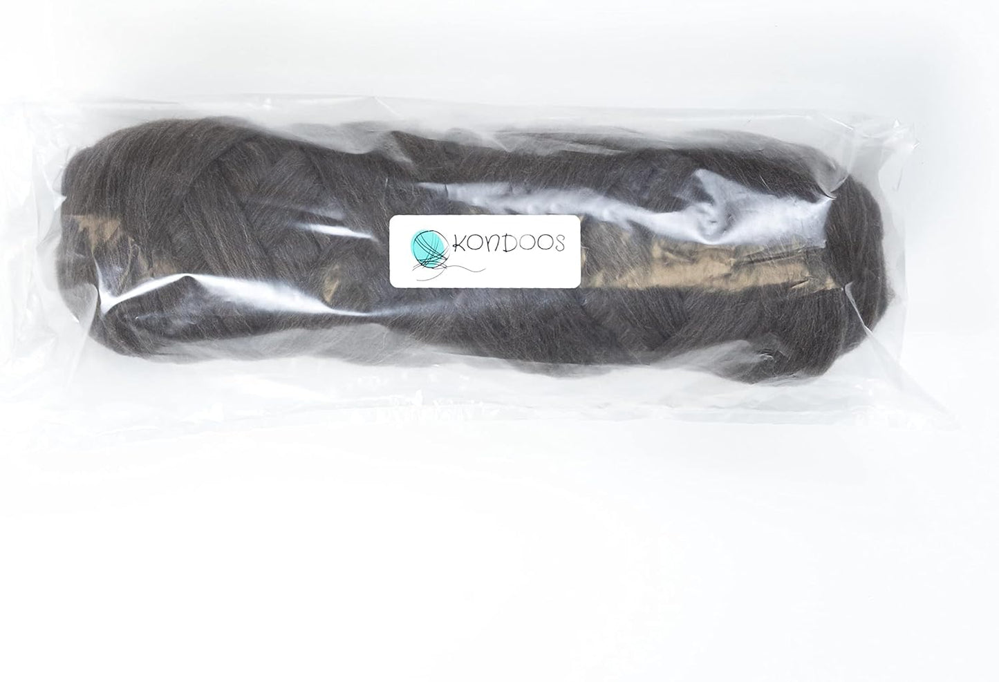 Natural Wool Bulk roving, 2 lb. Best Wool for Spinning, arm Knitting, Felting, Chunky Blankets and Tapestry. Natural Colors, un-Dyed. (Mocha, 2 lb)