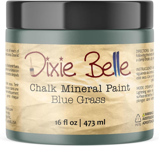 Dixie Belle Paint Company Chalk Finish Furniture Paint – Blue Grass (16oz) – Matte Chic Chalk Mineral DIY Furniture Paint