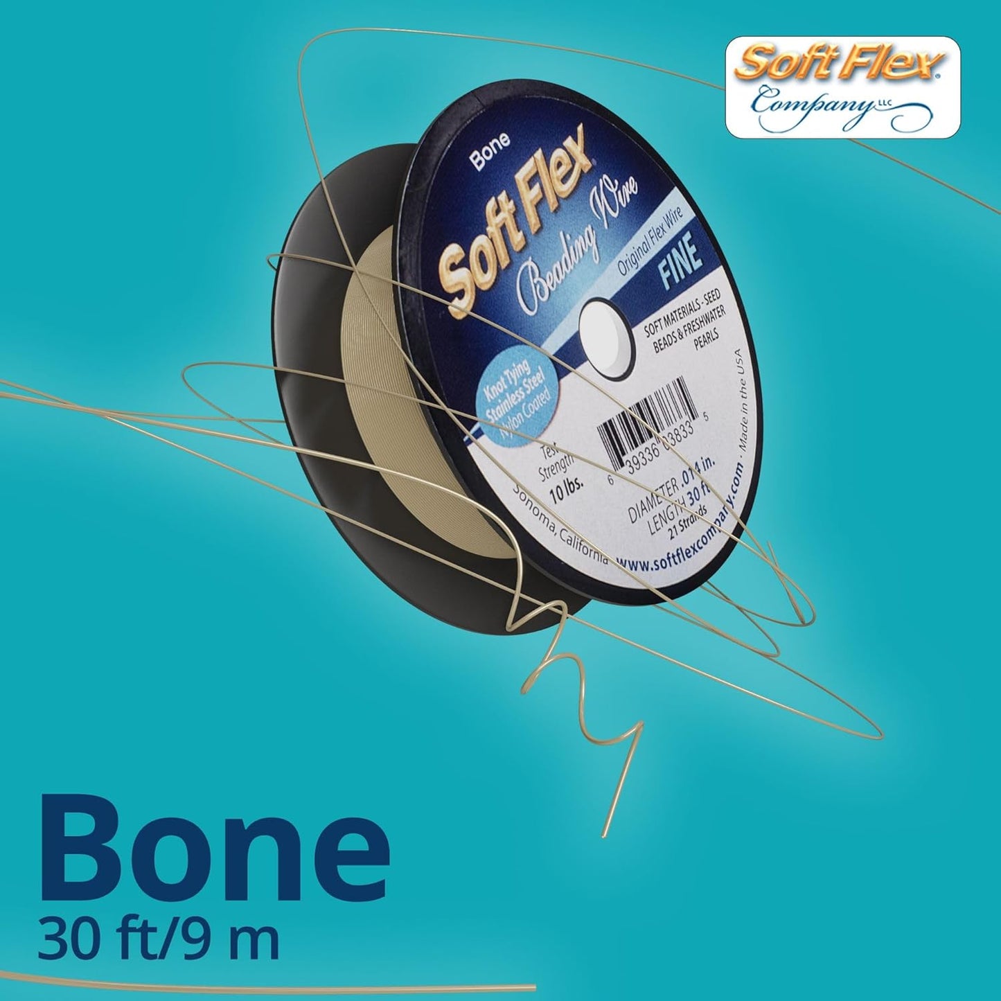 Soft Flex 21 Strand Beading Wire - Fine 0.14 Diameter - 30 Feet Design Wire