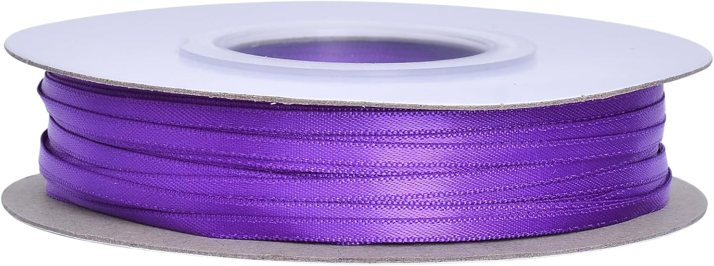 YAMA Purple Double Faced Satin Ribbon 1/8 Inch 100 Yards Ribbon for Gift Wrapping Crafts Hair Bows Wedding Party Decoration