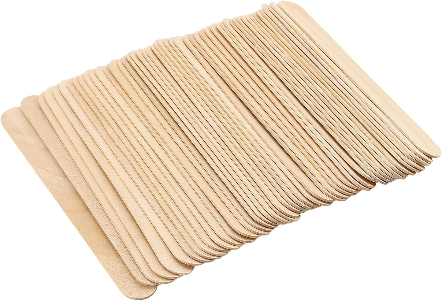 Wooden Craft Sticks, 6 Inch, 1200 Pieces, Jumbo Craft Sticks for Waxing, Stirring, Plant Labels