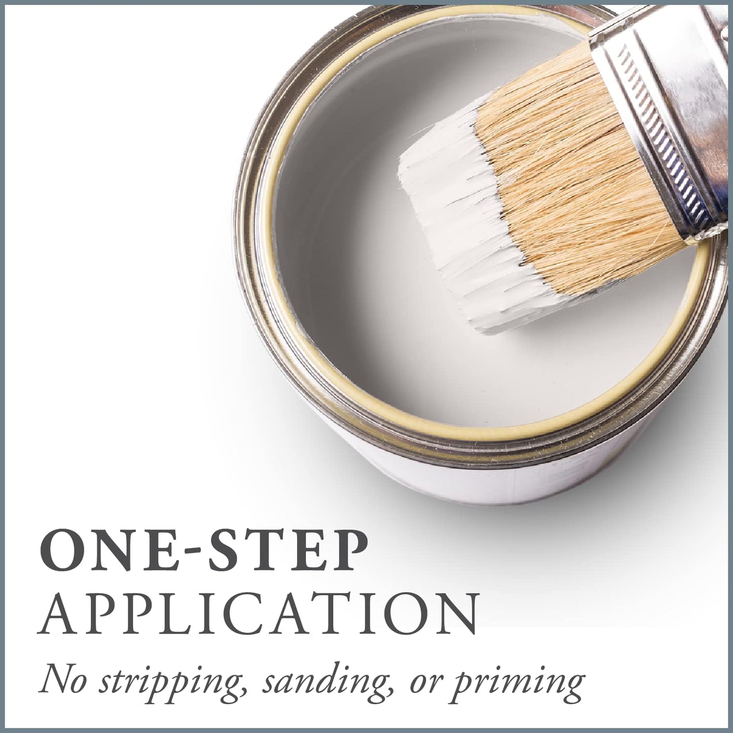 AMY HOWARD AT HOME Chalk-Based One Step Paint for Furniture, Cabinetry, Decor, Finish, and More | No Stripping, Sanding, or Priming | Ultra-Light Base | 32 Ounce | Italian Silver